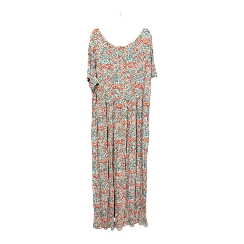 BISHUIGE Paisley Print Maxi Dress 4XL – Boho Lightweight Stretchy X